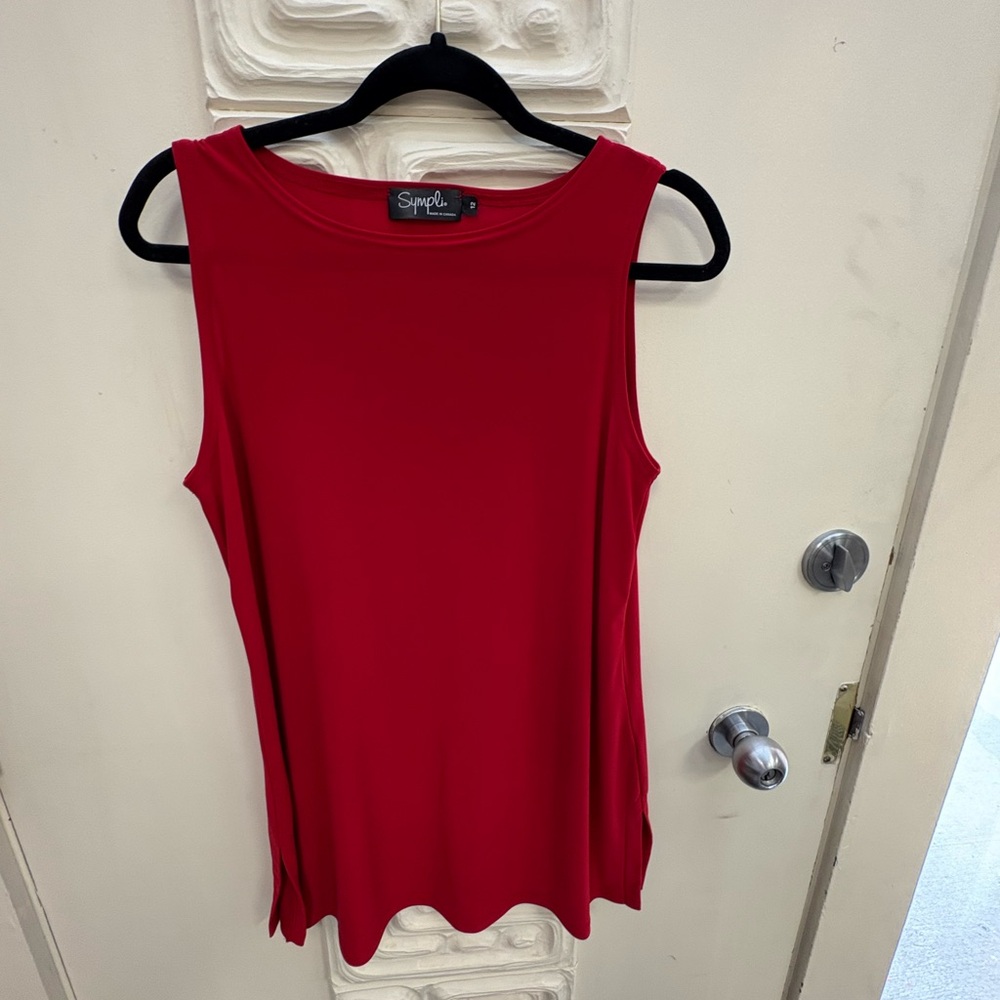 Sympli Red Sleeveless Tank Top